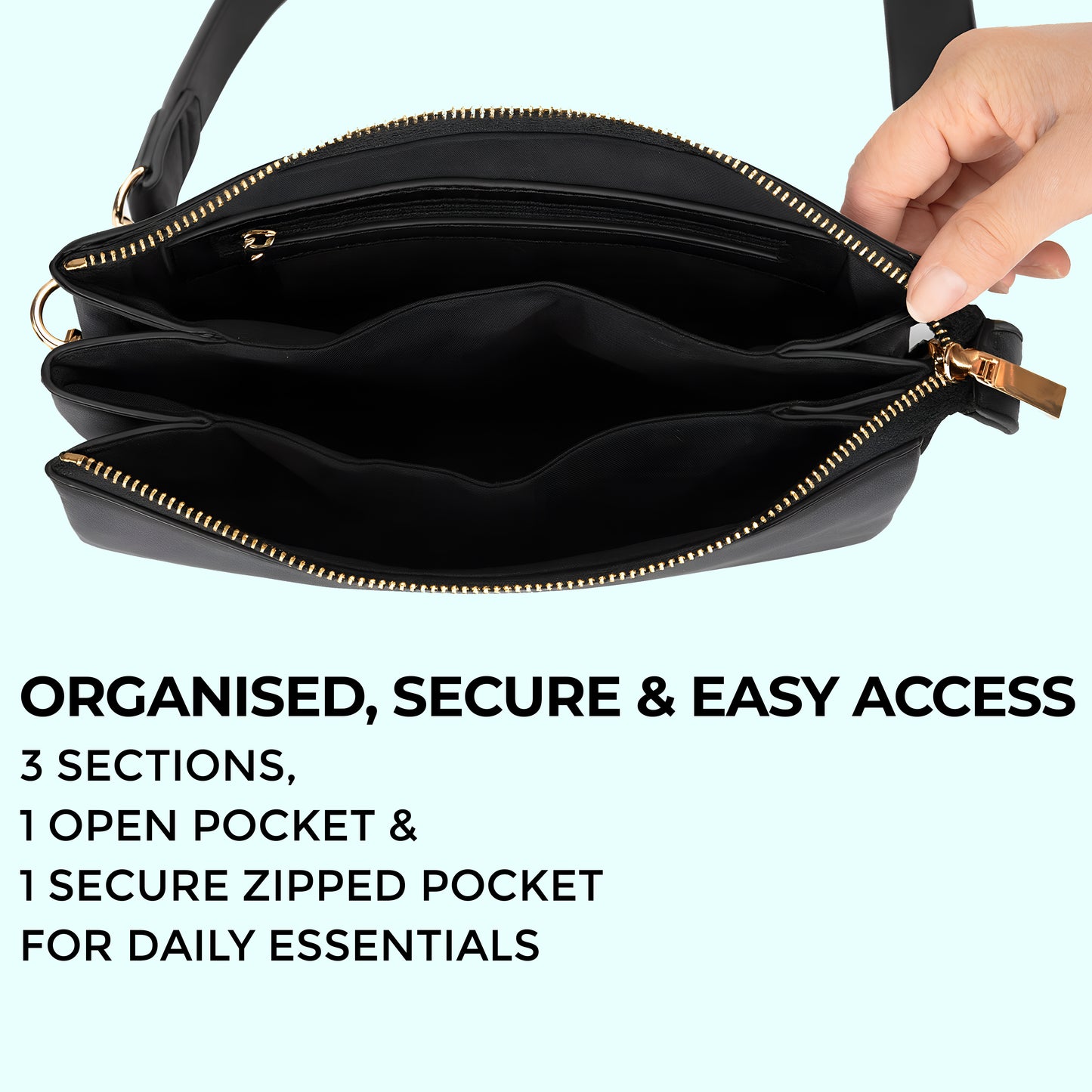 Personalised Cross Body Handbag with Initials (style AY)