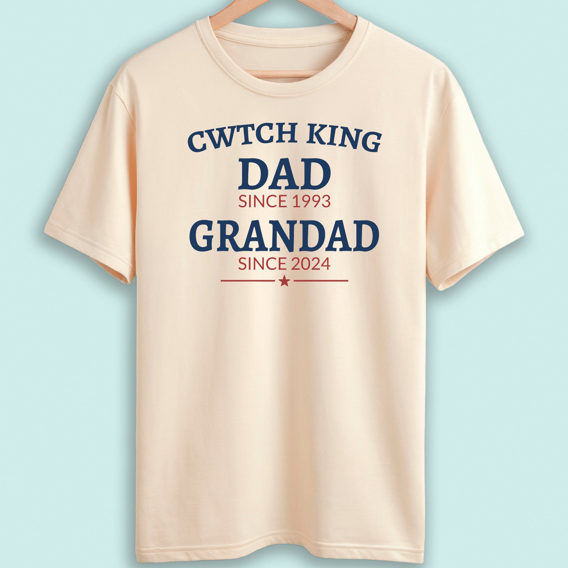 Personalised Dad and Grandad T-Shirt Cwtch King