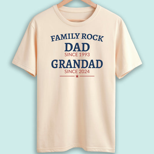 Personalised Dad and Grandad T-Shirt Family Rock