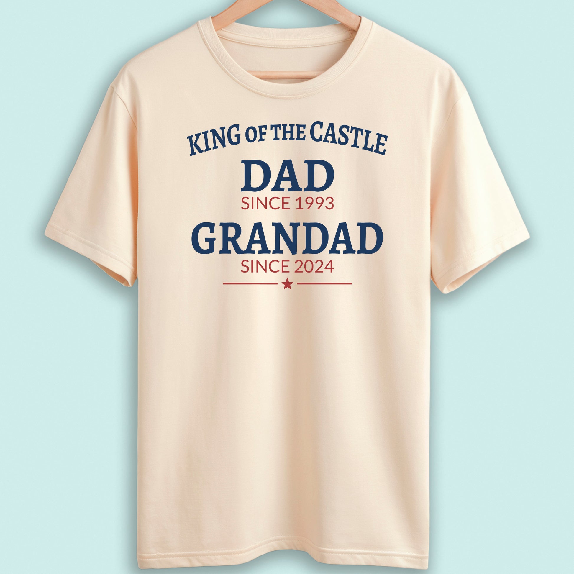 Personalised Dad and Grandad T-Shirt King of The Castle