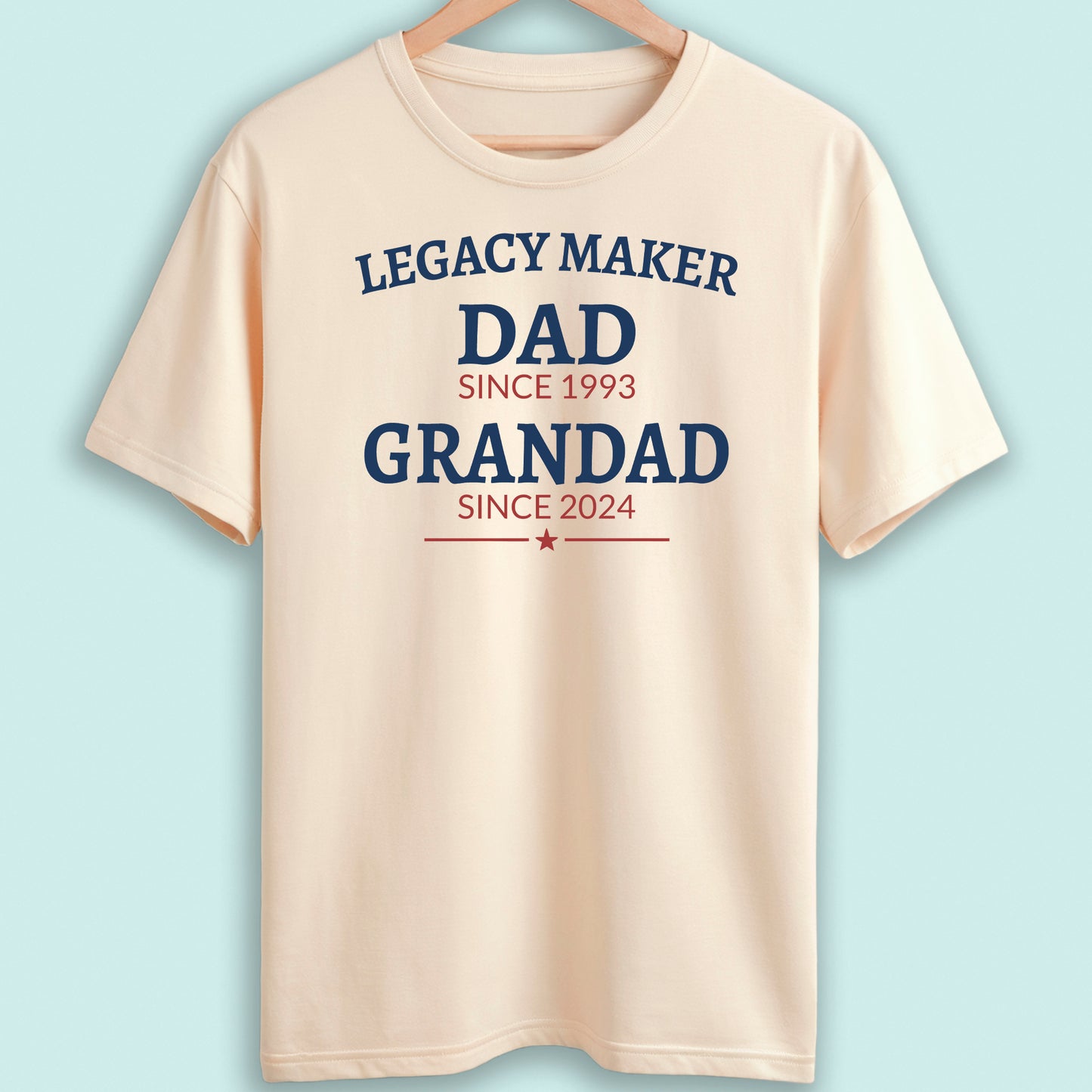 Personalised Dad and Grandad T-Shirt Legacy Maker
