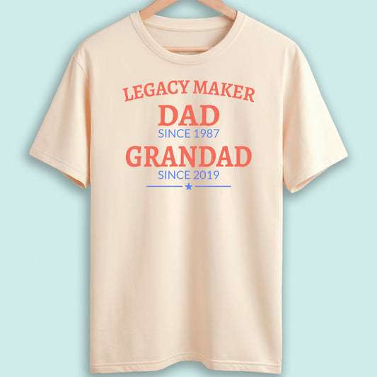 Personalised Dad and Grandad T-Shirt Legacy Maker