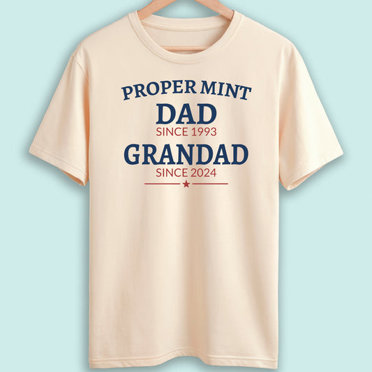 Personalised Dad and Grandad T-Shirt Proper Mint