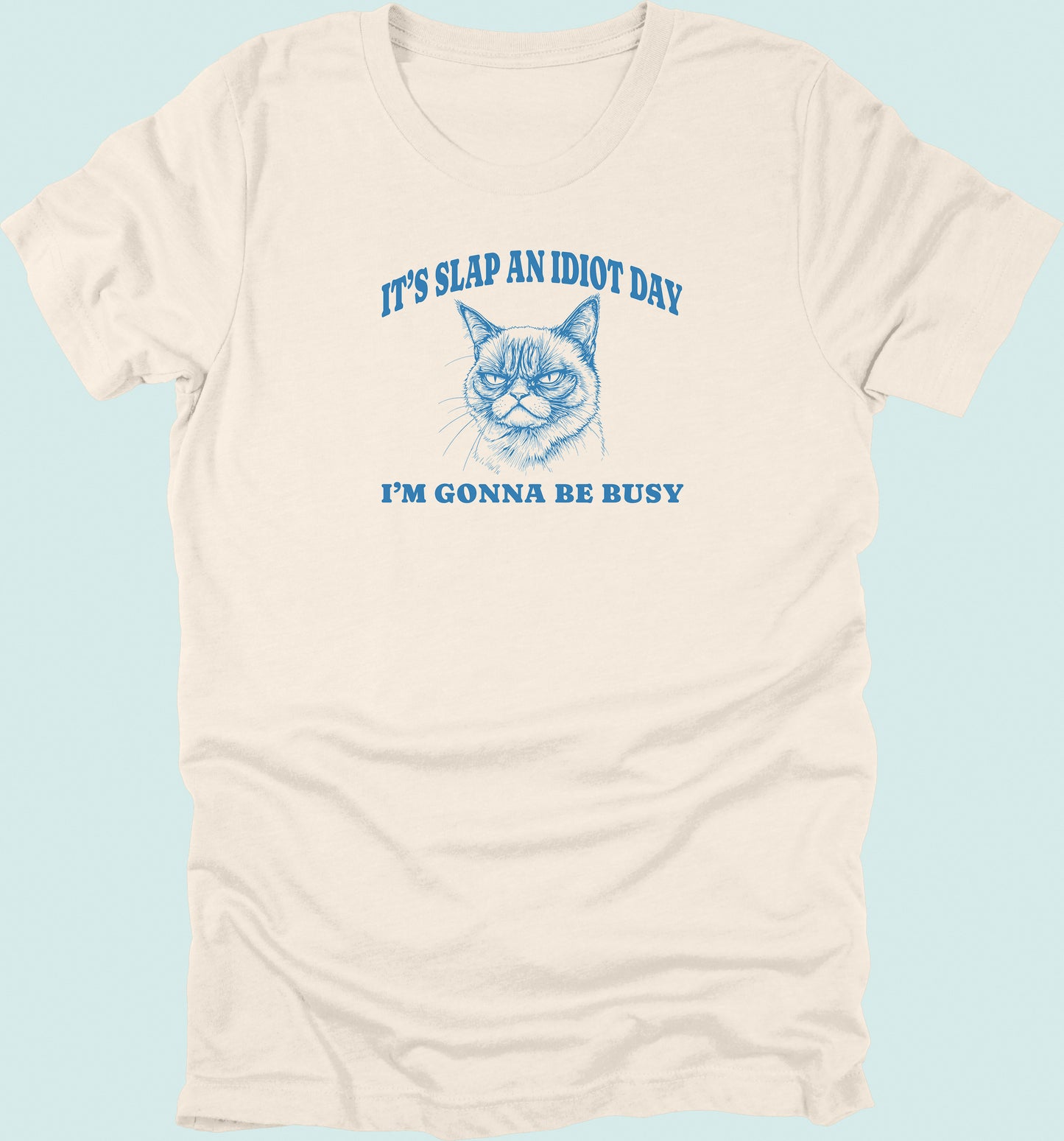 Slap An Idiot Day Cat T-Shirt
