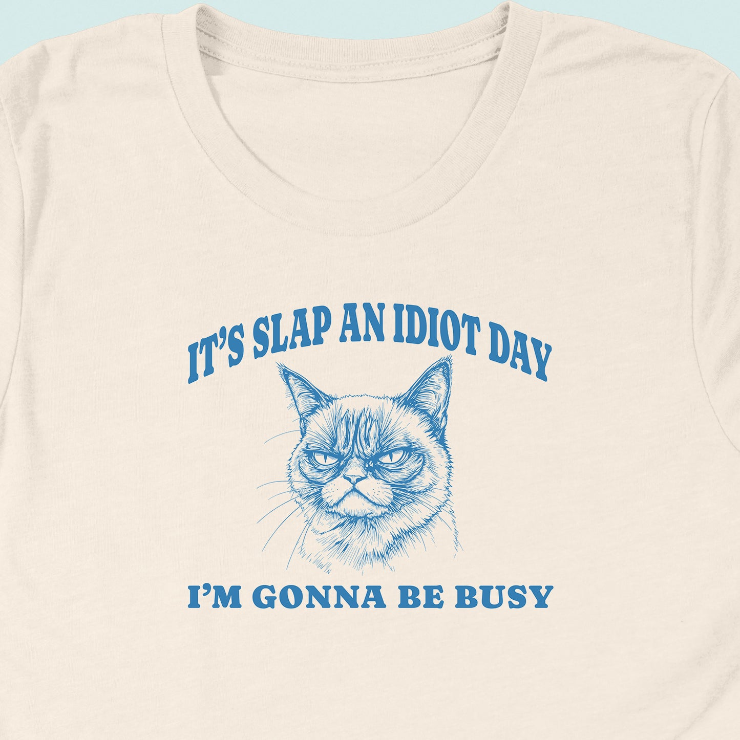 Slap An Idiot Day Cat T-Shirt