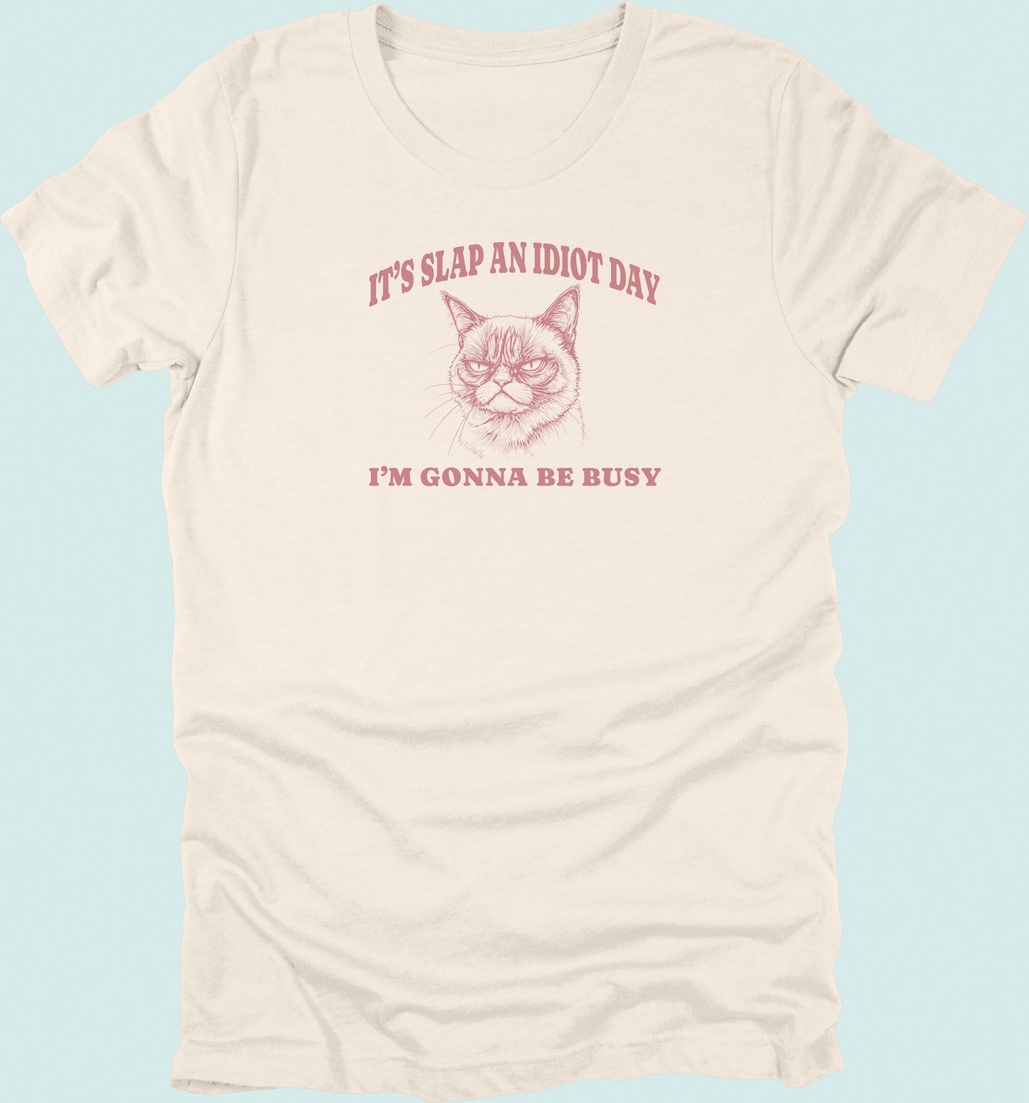 Slap An Idiot Day Cat T-Shirt
