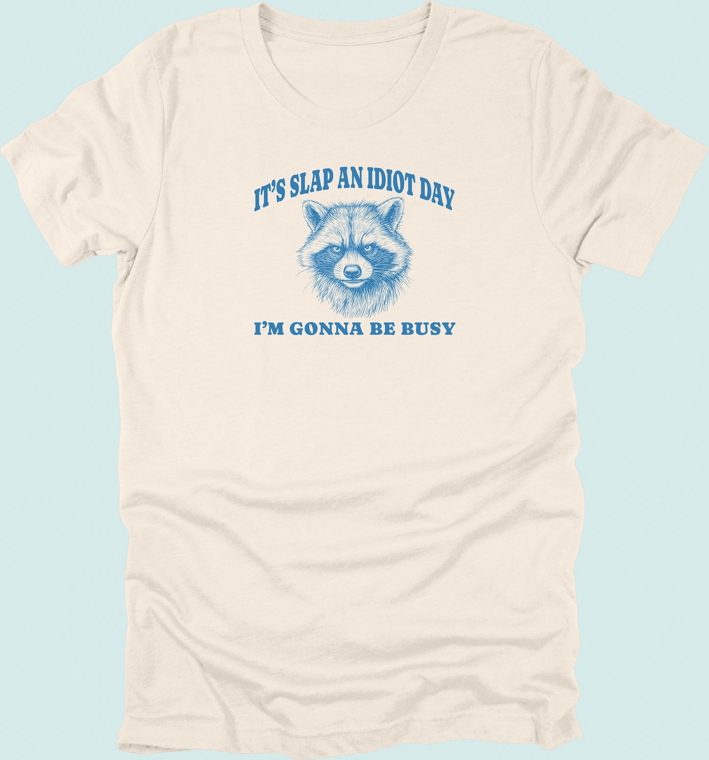 Slap An Idiot Day Raccoon T-Shirt