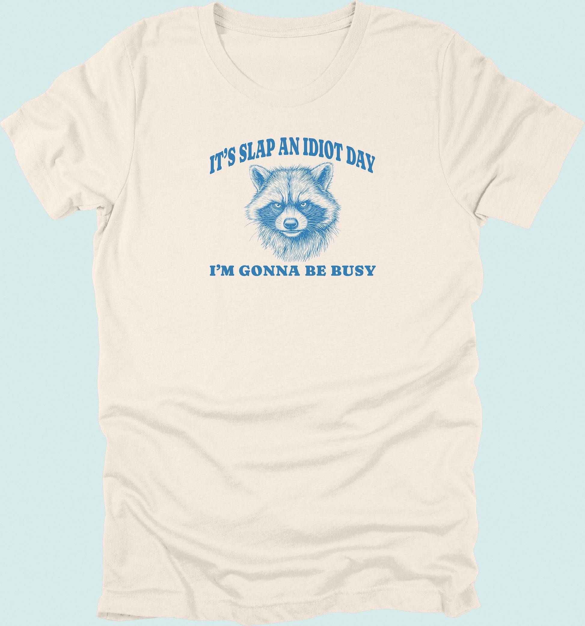 Slap An Idiot Day Raccoon T-Shirt