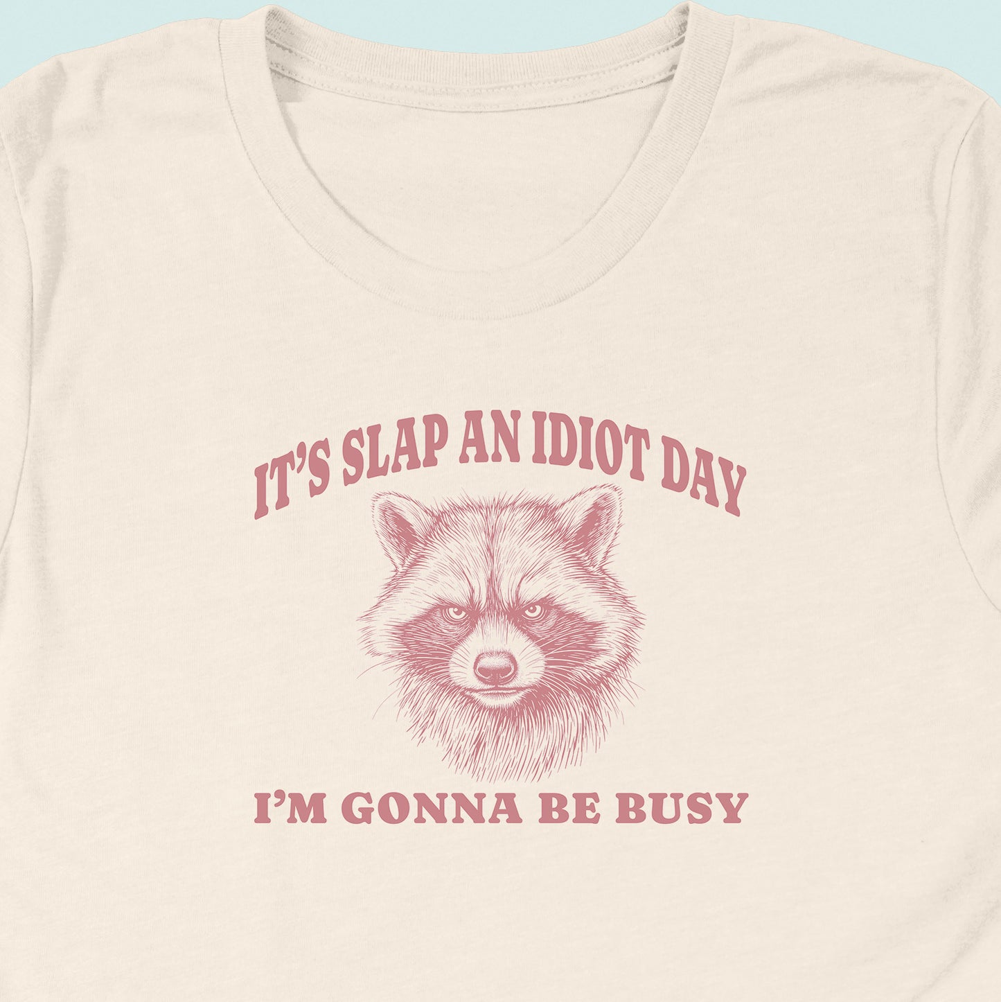 Slap An Idiot Day Raccoon T-Shirt