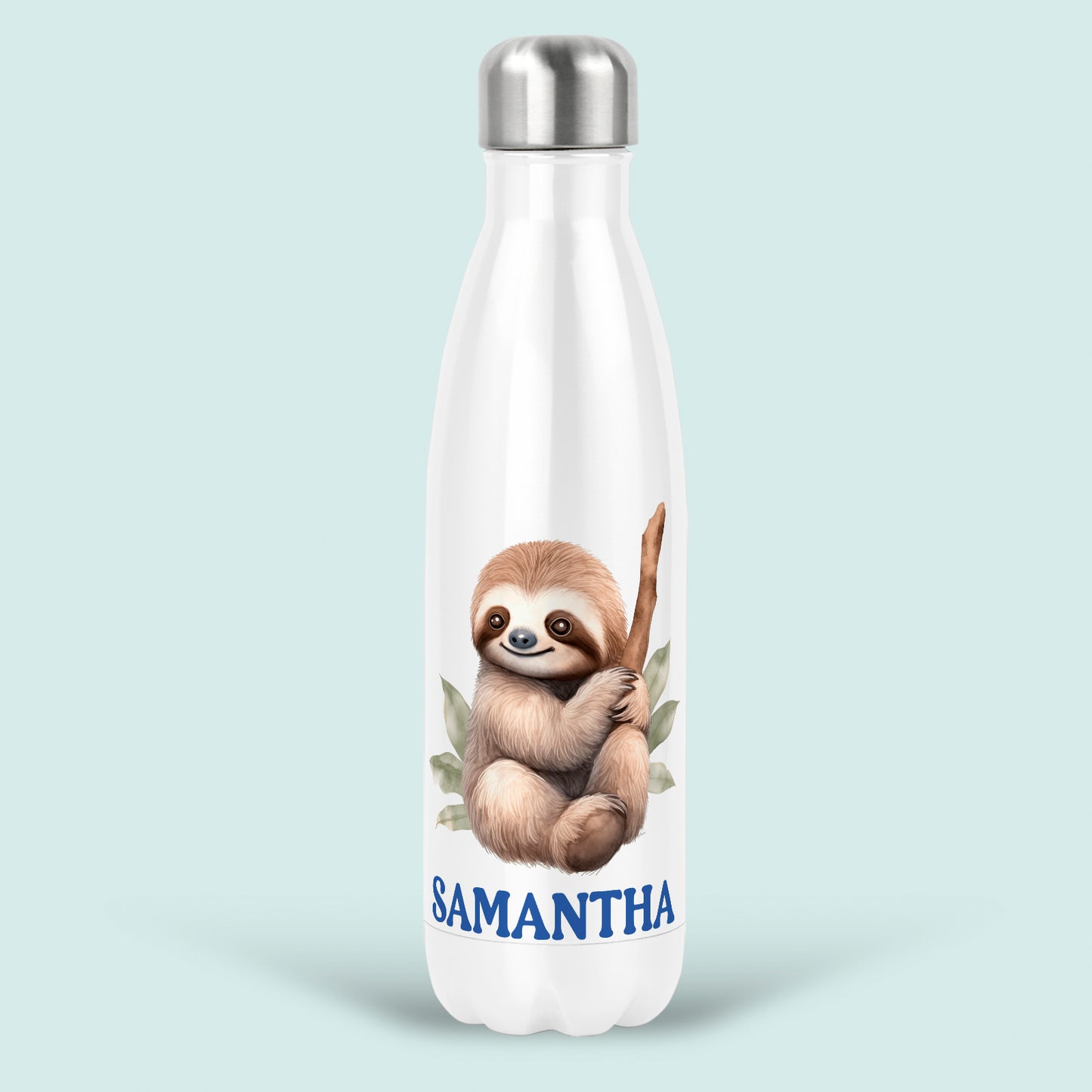 Sloth Gift Personalised Water Bottle