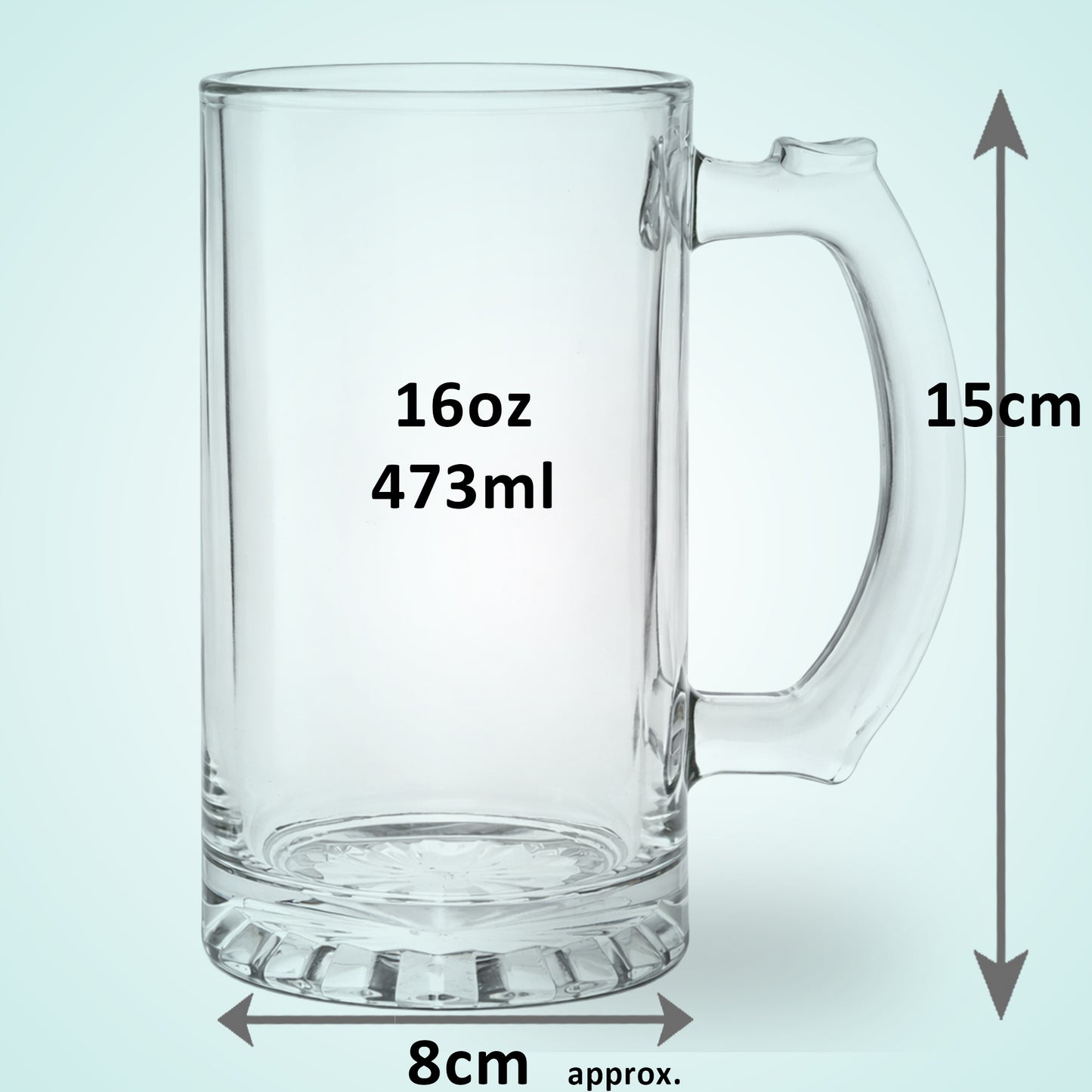 World's Best Grandad Beer Glass Est. with Custom Date, Black & Gold Design Size