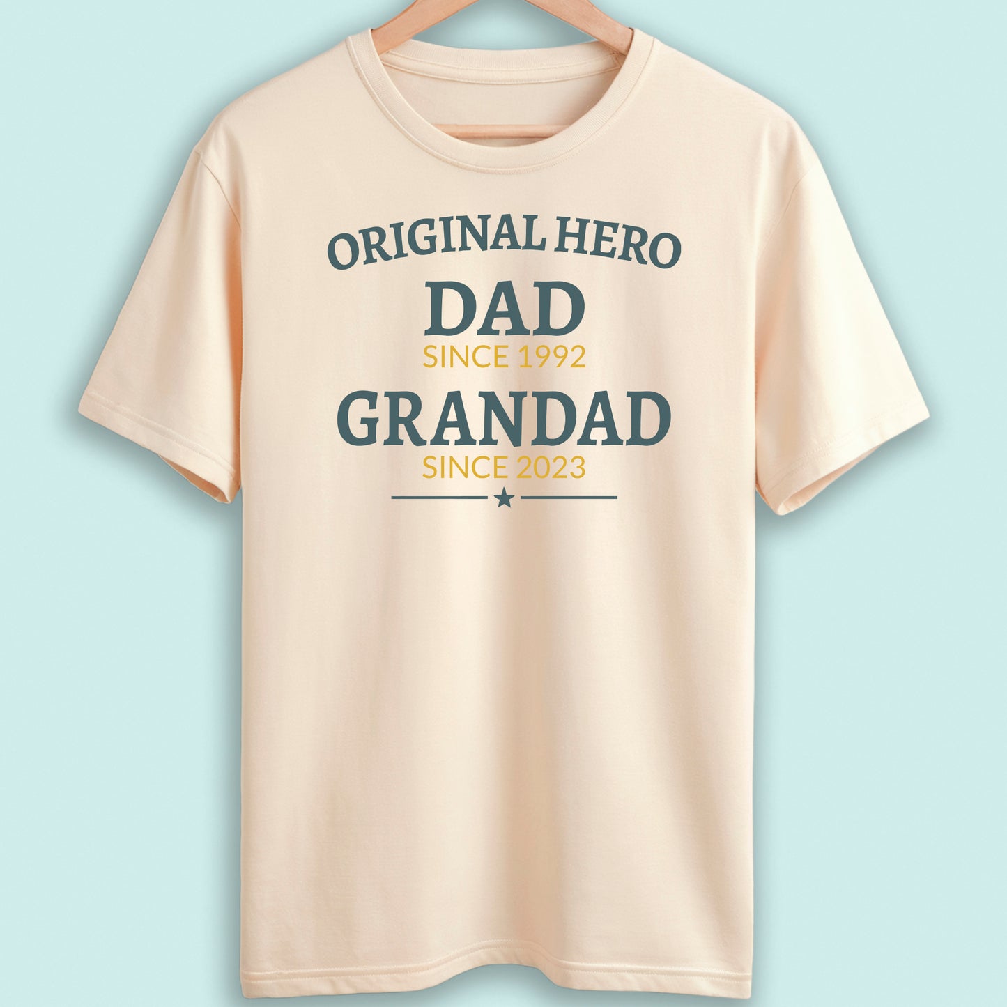 Personalised Dad and Grandad T-Shirt Original Hero