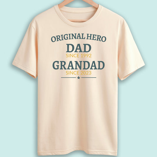 Personalised Dad and Grandad T-Shirt Original Hero