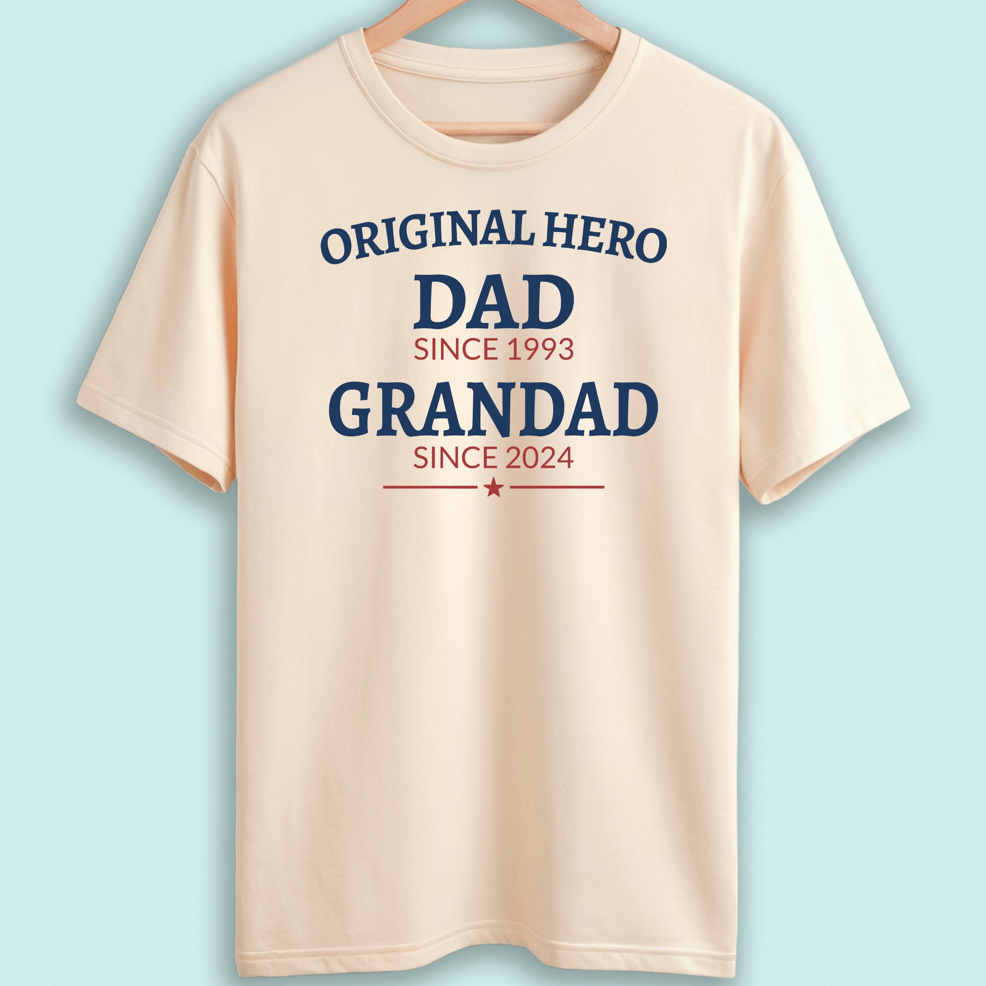 Personalised Dad and Grandad T-Shirt Original Hero