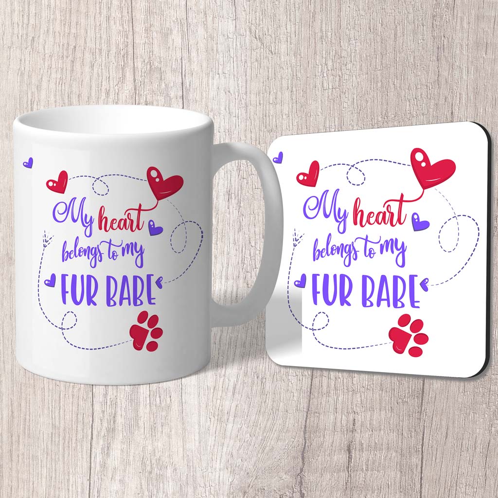 My Heart Belongs To My Fur Babe Mug (Indigo)
