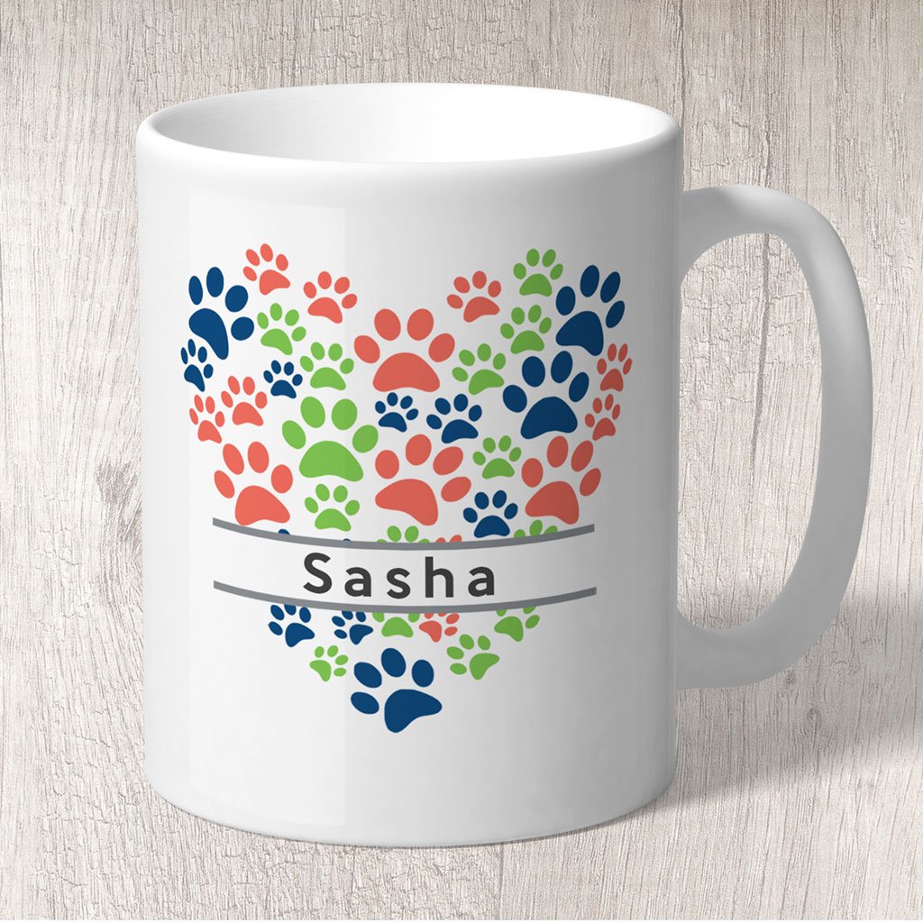 Heart of Paws Mug Personalised with dog name/s 6802