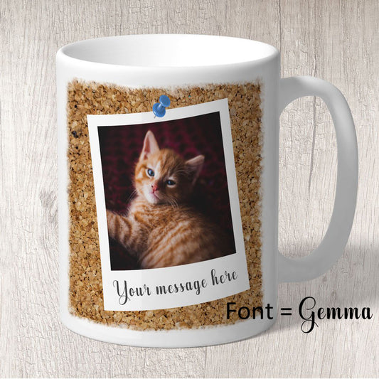 Retro Photo Personalised Message Mug
