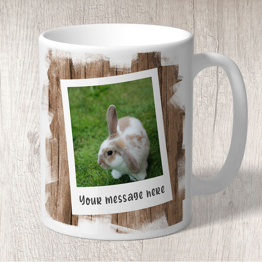 Pet Photo Retro Personalised Message Mug