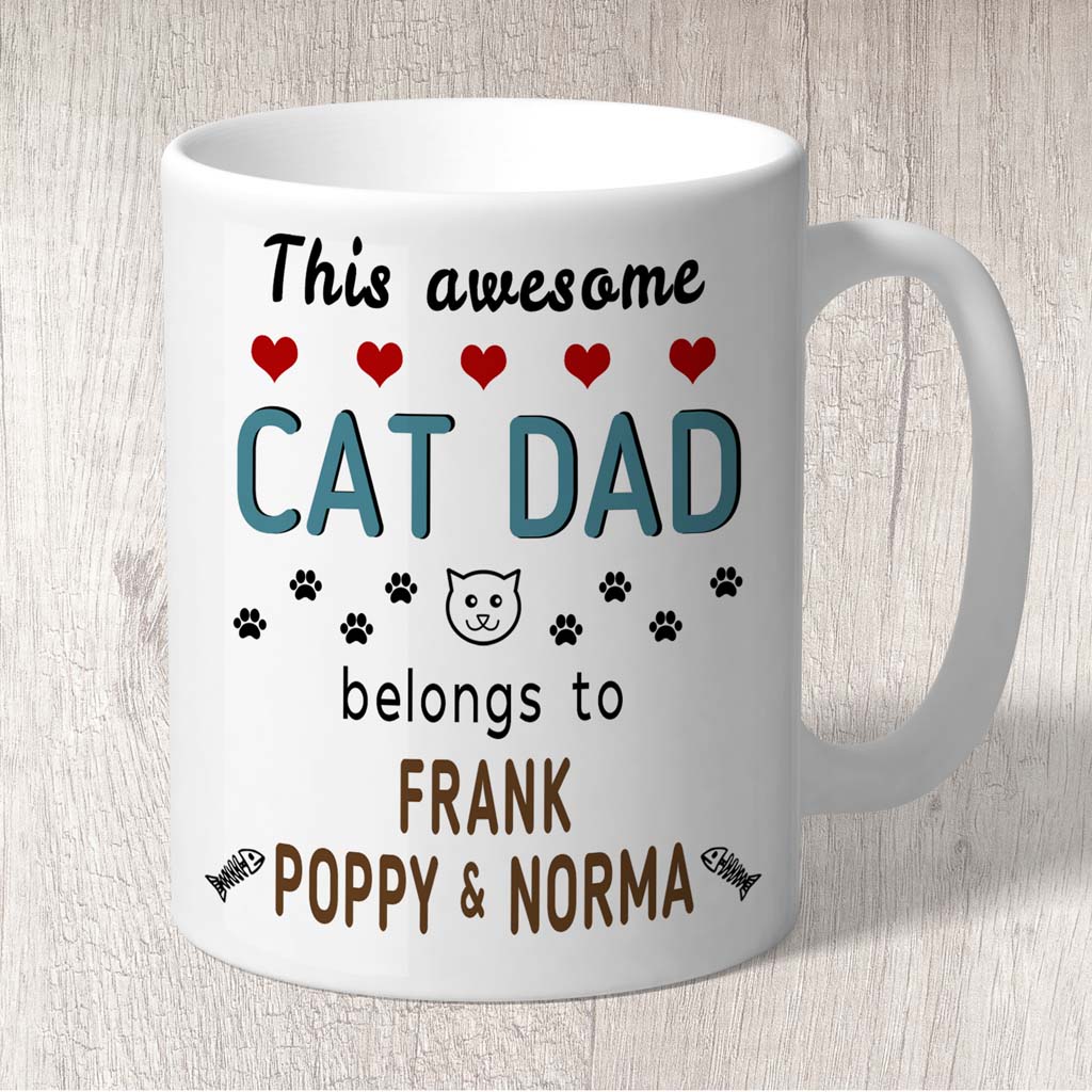 Cat Dad Mug Personalised