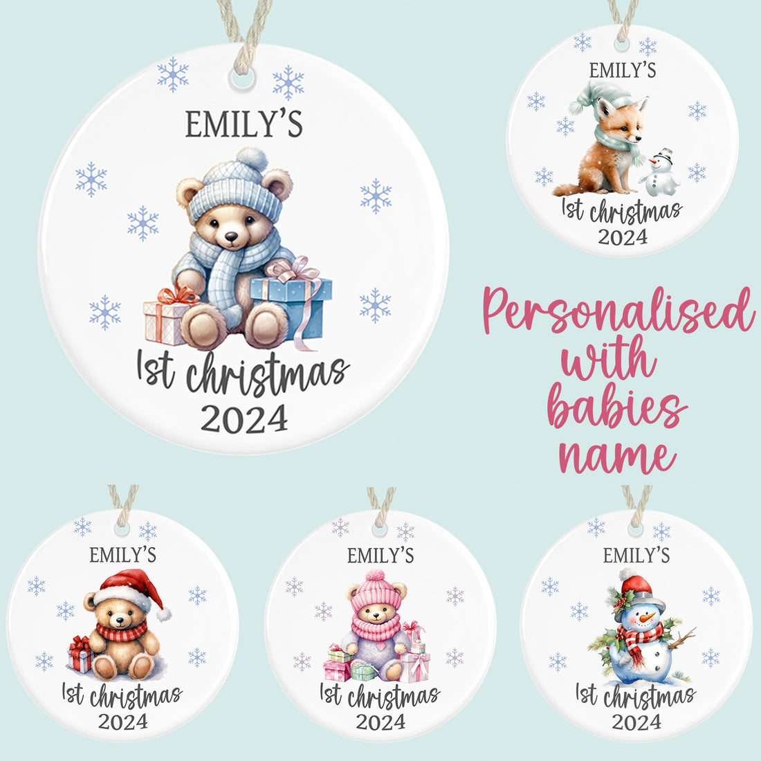 Baby's 1st Christmas Ornament Trends for 2024