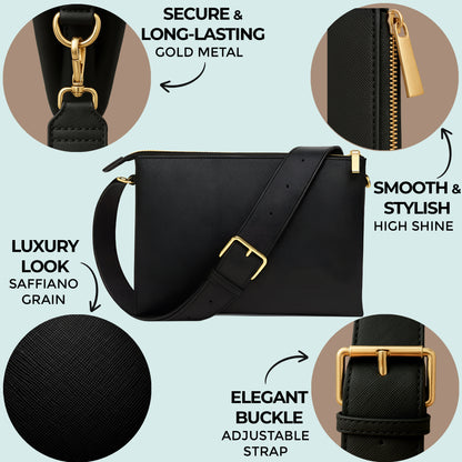 Personalised Cross Body Handbag with Initials (style AY)