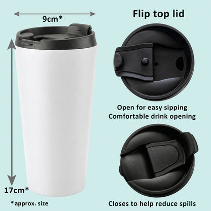 DRAMATIC But Justified Humourous Tumbler Simple Expression 16oz Stainless Steel Size Lid