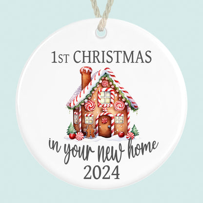 First Christmas In New Home 2024 Tree Ceramic Ornament Decoration Gingerbread House