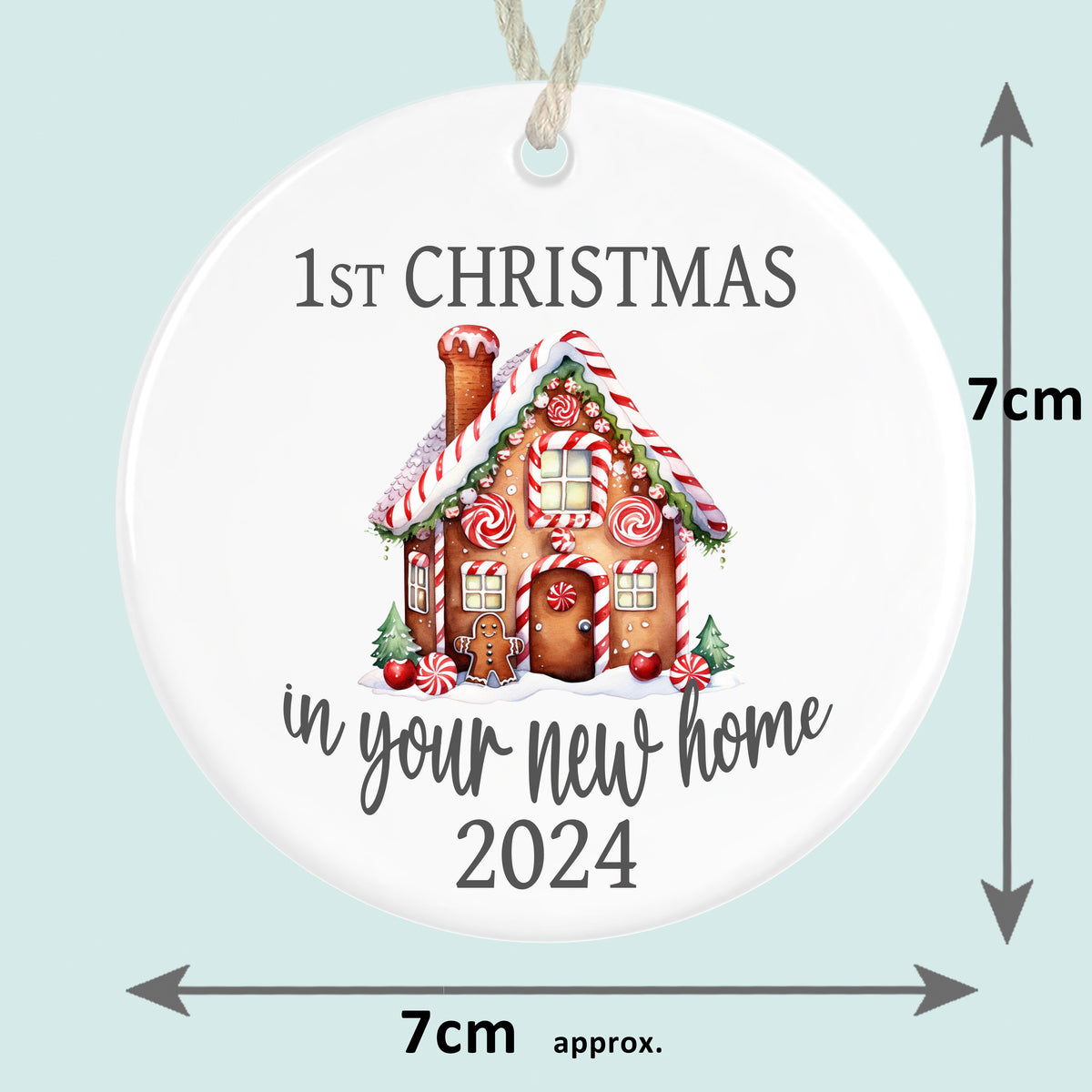 First Christmas In New Home 2024 Tree Ceramic Ornament Decoration Gingerbread House