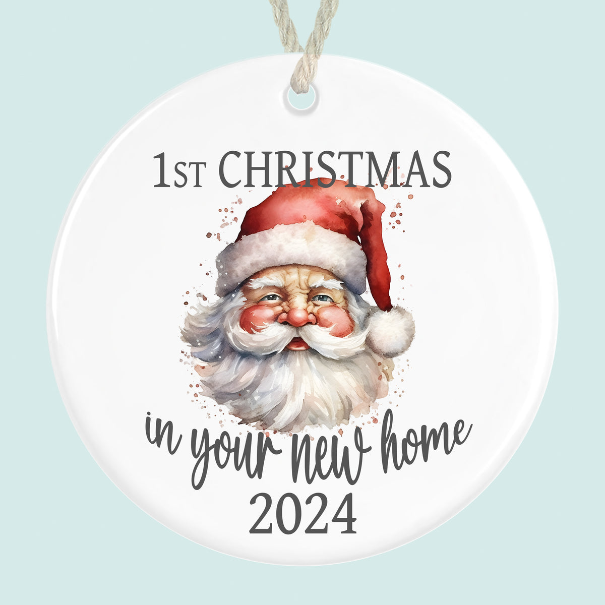 First Christmas In New Home 2024 Tree Ceramic Ornament Decoration Santa