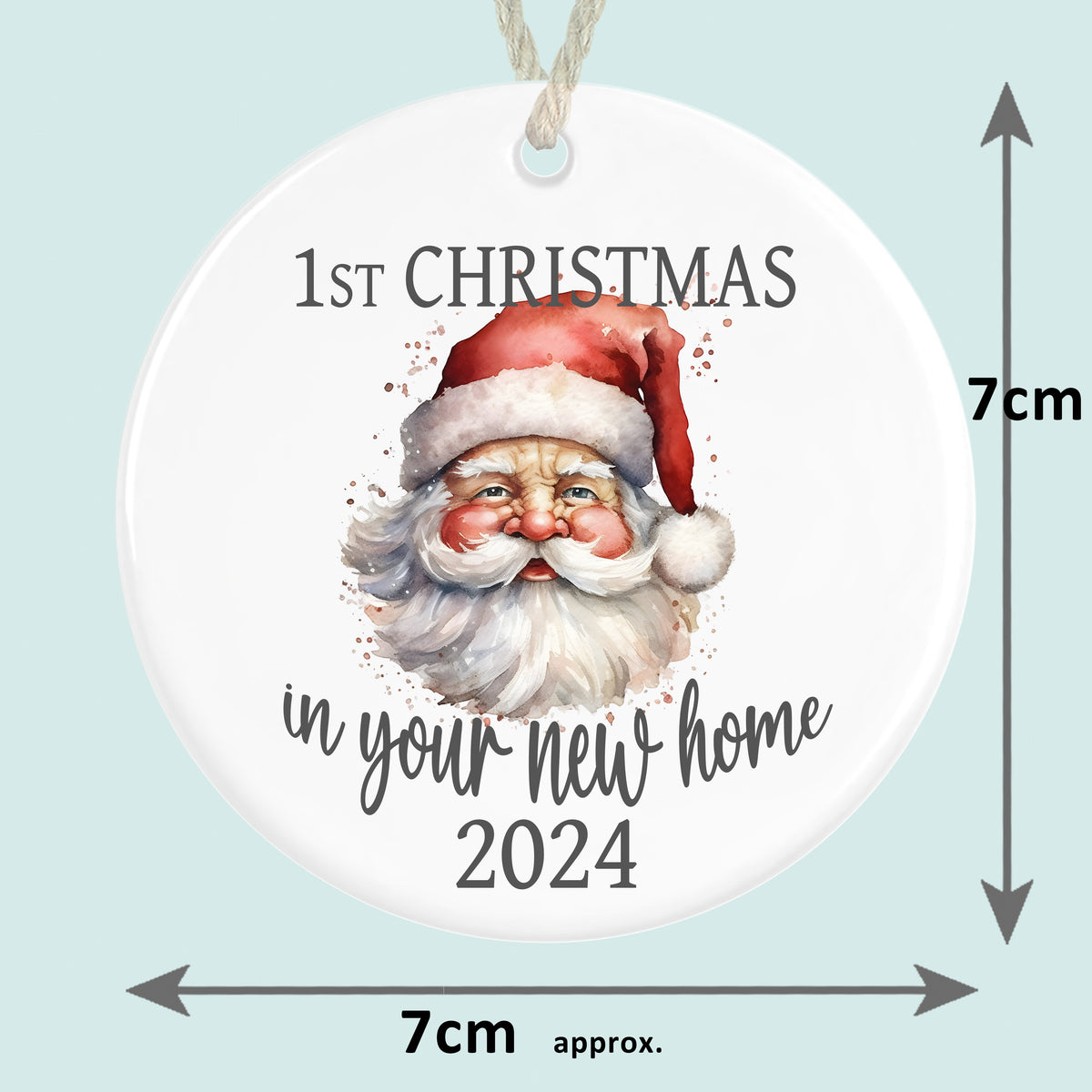 First Christmas In New Home 2024 Tree Ceramic Ornament Decoration Santa