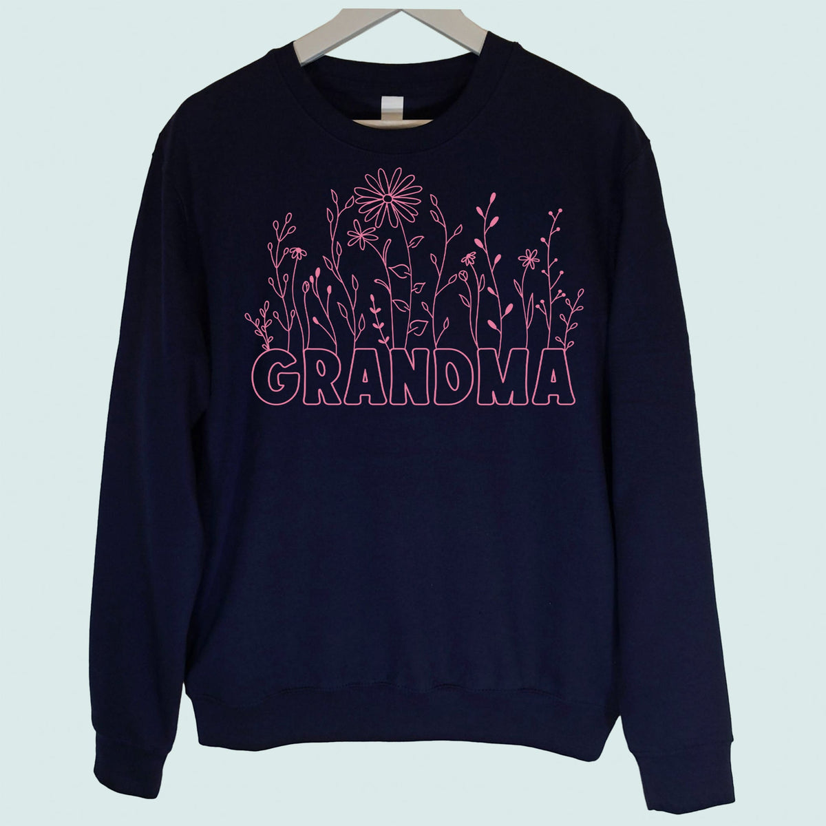 Grandma Wildflowers Sweatshirt Navy