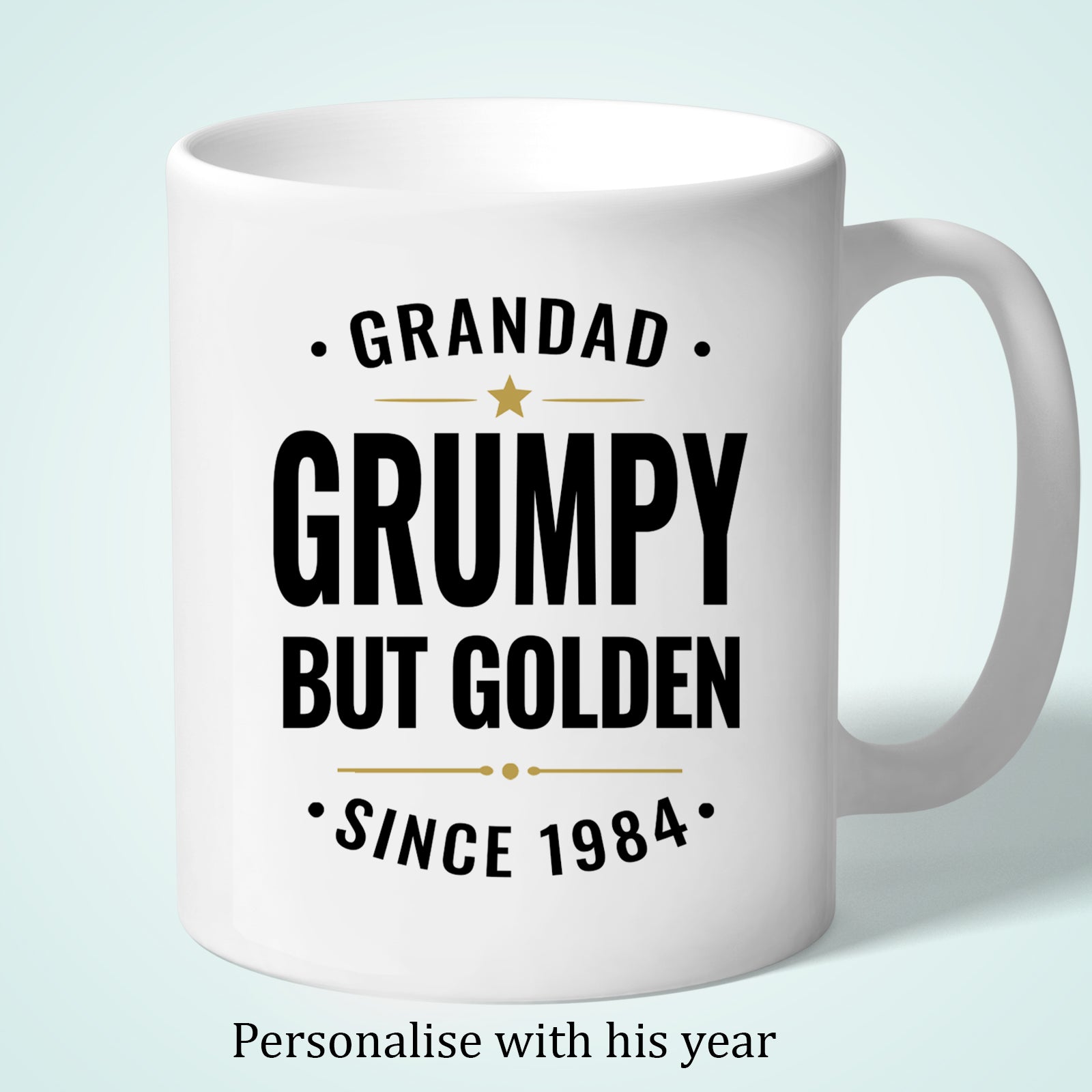 Personalised Grandad Mug Grumpy But Golden Custom Since Date