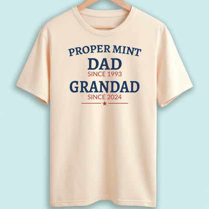 Personalised Dad and Grandad T-Shirt Proper Mint