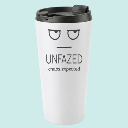 UNFAZED Chaos Expected Humourous Tumbler Simple Expression 16oz Stainless Steel