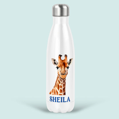 Giraffe Gift Personalised Water Bottle