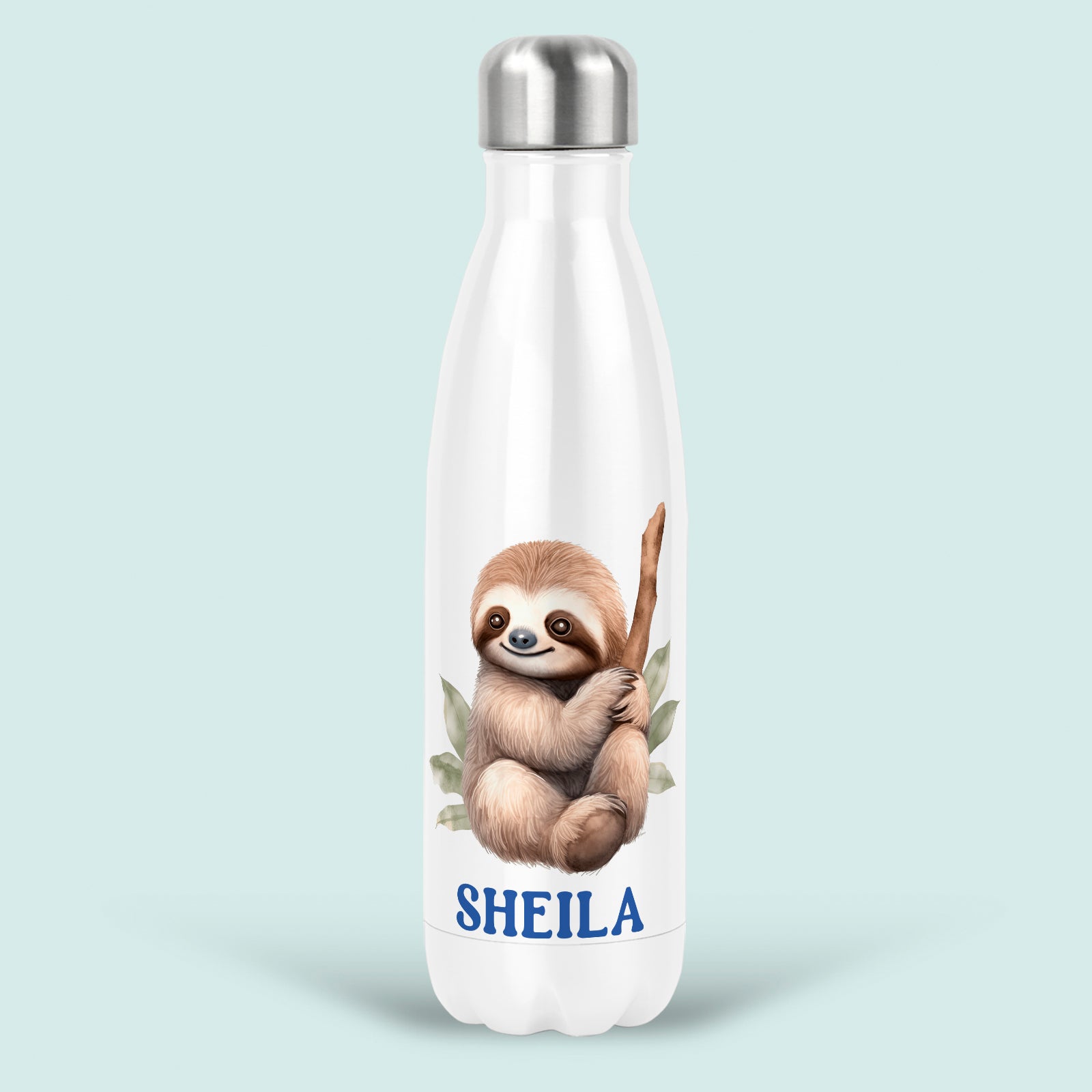 Sloth Gift Personalised Water Bottle