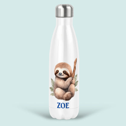 Sloth Gift Personalised Water Bottle
