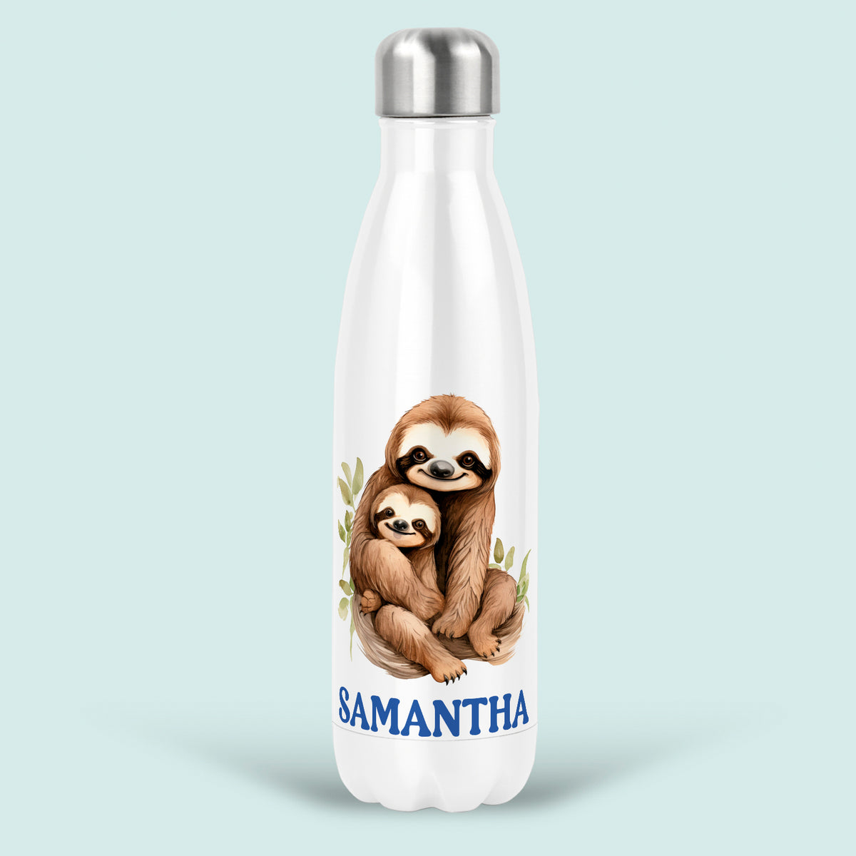 Sloth Gift Personalised Water Bottle