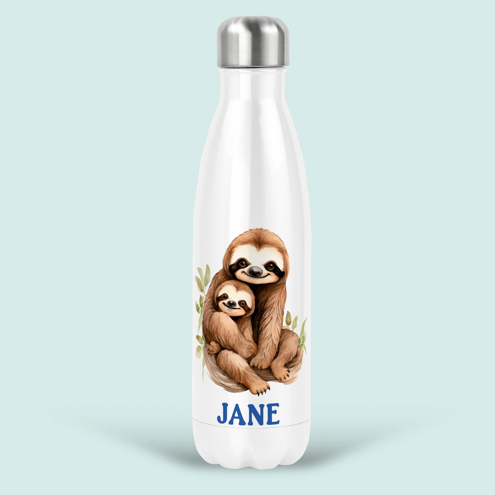 Sloth Gift Personalised Water Bottle