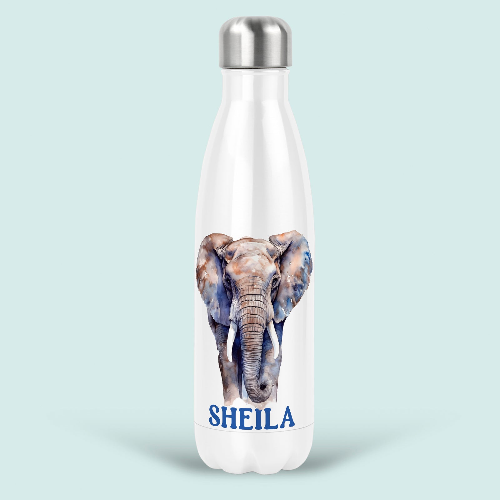 Elephant Gift Personalised Water Bottle