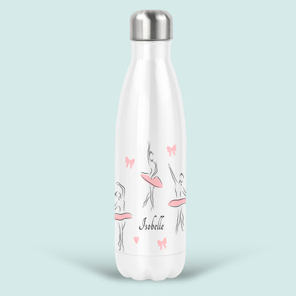 Ballet dancers water bottle personalised  insulated