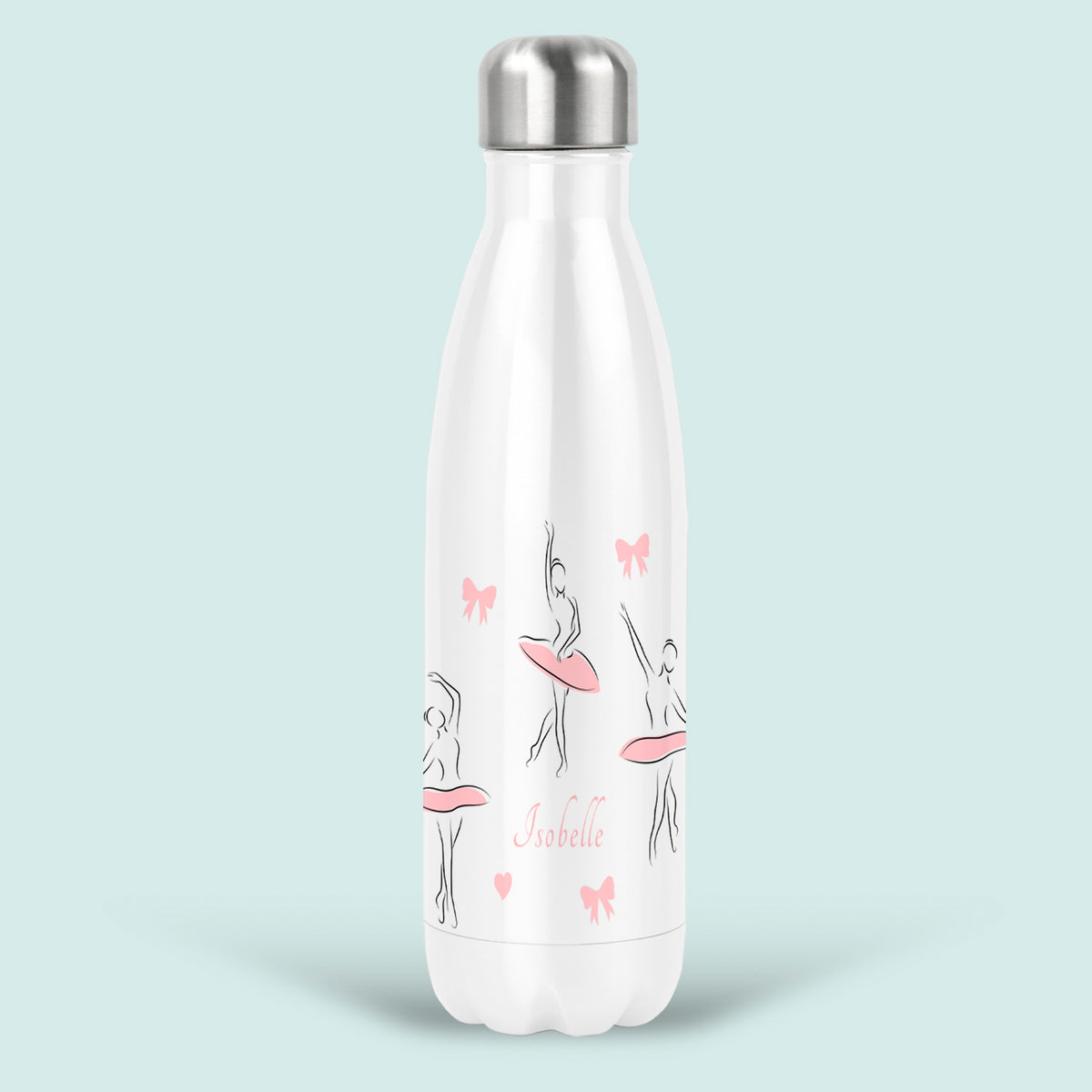 Ballet dancers water bottle personalised  insulated