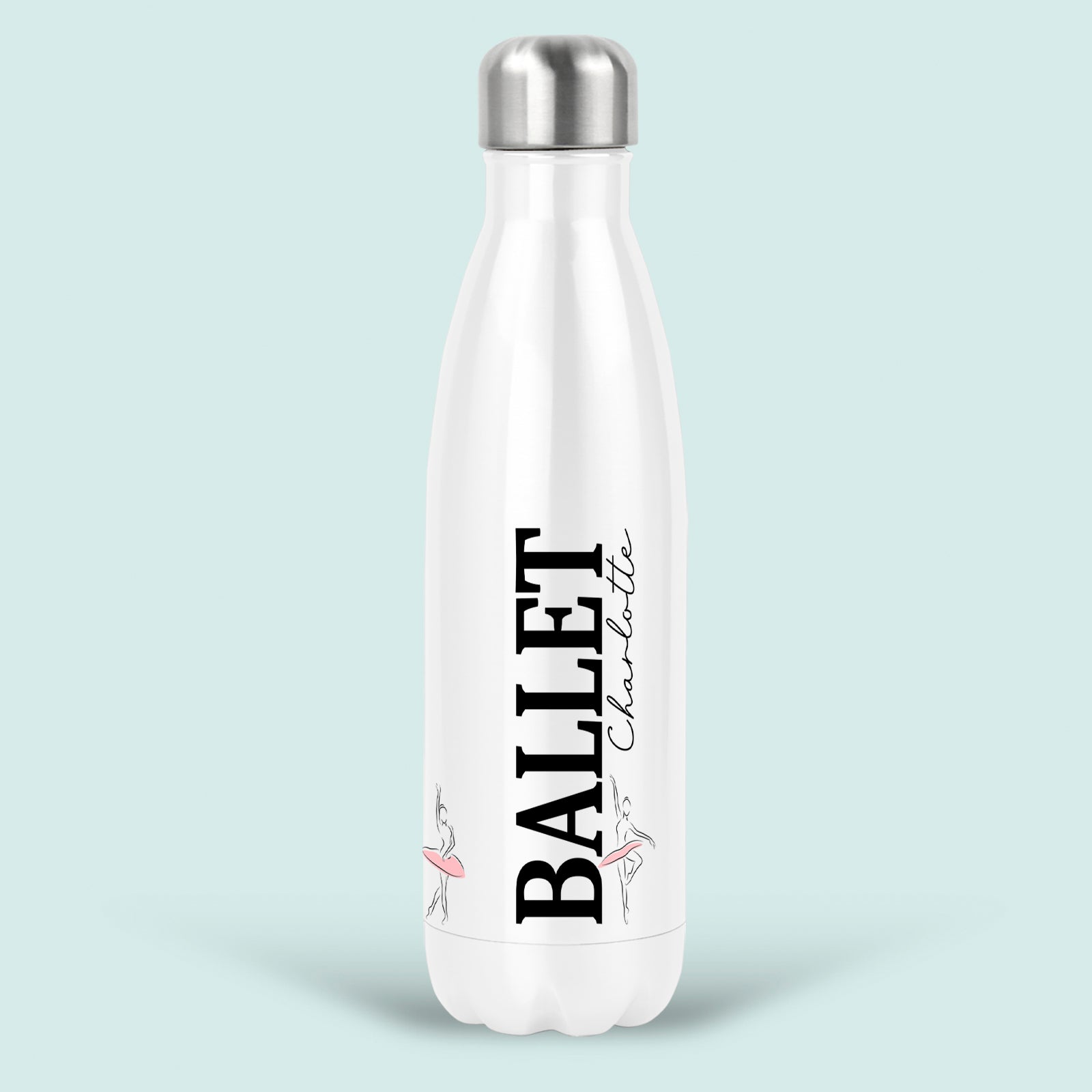 Ballerina water bottle personalised  insulated