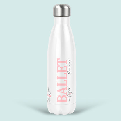 Ballerina water bottle personalised  insulated