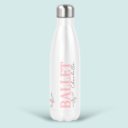 Ballerina water bottle personalised  insulated