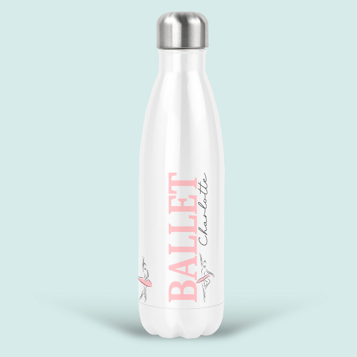 Ballerina water bottle personalised  insulated