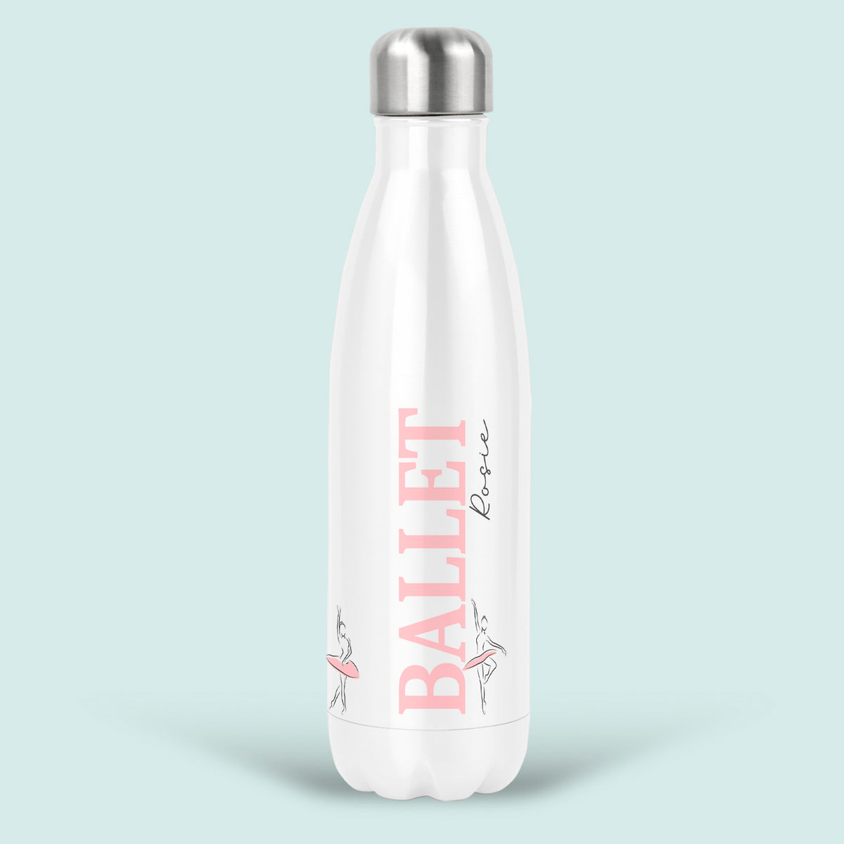 Ballerina water bottle personalised  insulated