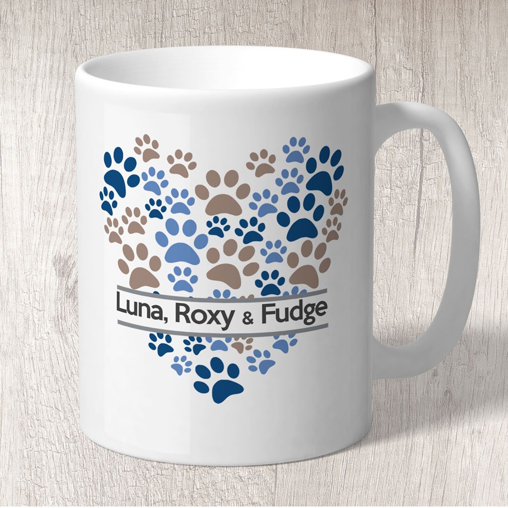 Heart of Paws Mug Personalised with dog name/s 6800