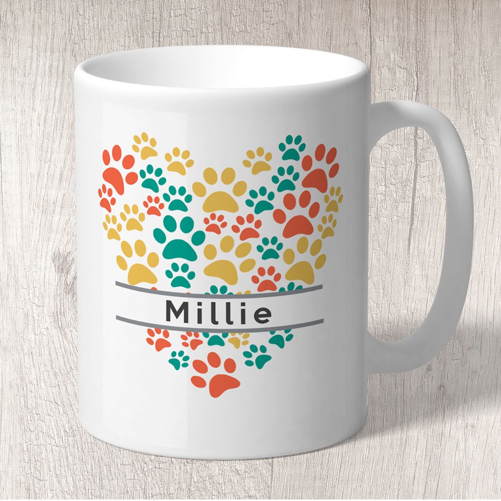 Heart of Paws Mug Personalised with dog name/s 6803