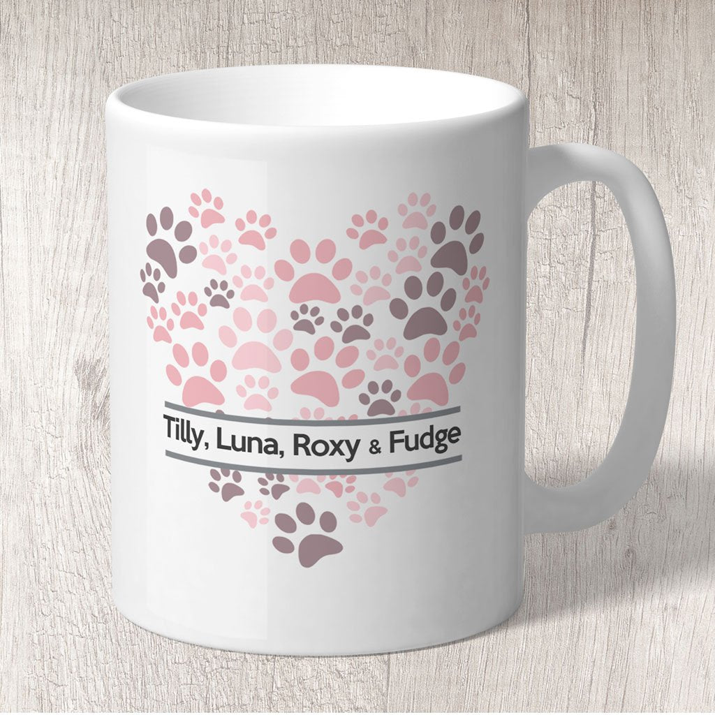 Heart of Paws Mug Personalised with dog name/s 6804